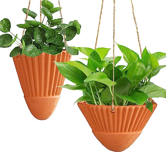 Terracotta Hanging Planters Indoor Plants Hanging Ceramic Basket For Outdoor Plants