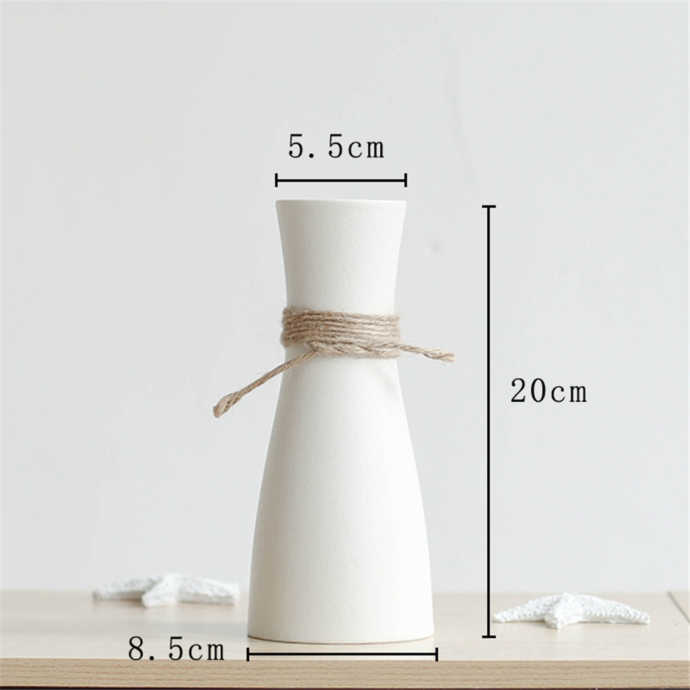 Black and White Ceramic Vase for Pampas Grass, Modern Boho Home Decor Style, Perfect for Decorative Dried Flowers or Dining Table Centerpieces