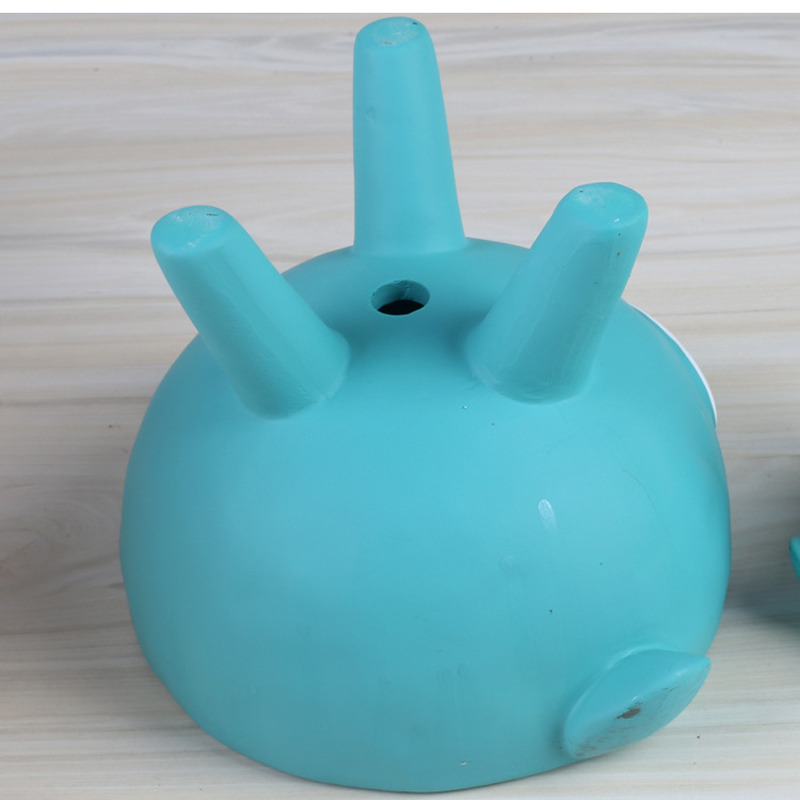 Standing indoor flower pots, unique and cute ceramic flower pots, succulent cactus gift flower pots with drainage holes, decorative flower pots, innovative flower pots