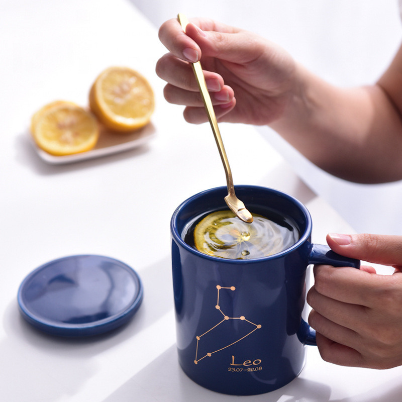 Twelve Constellations Ceramic Cup Coffee milk Breakfast Tea Cup Best Gift for Friends Office Home Mug