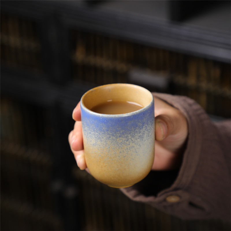 Japanese Style Original Ceramic Mug Personality Porcelain Retro Cup Gradient Mugs Home Office Coffee Tea Drinkware Creative Gift
