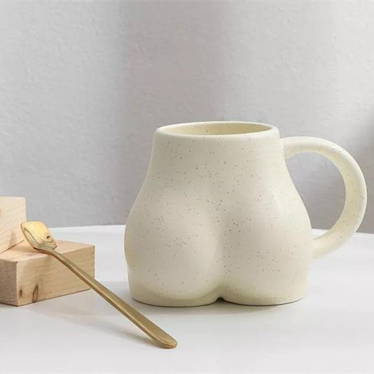 Funny Butt Ceramic Coffee Mug, Funny Christmas Gift Mug Personalized Tea Cup, Humorous Tumbler Customized Xmas Birthday Present for Lover Couple Family Friend