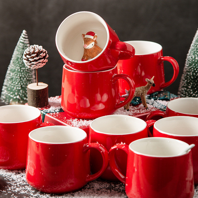 Ceramic Mug,Reusable Funny Christmas Tea Cup,Cute Mug Gift Brightens Your Workday