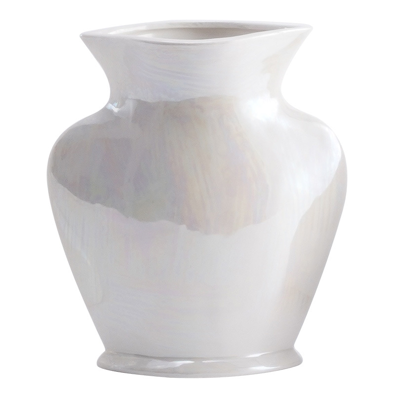 Light luxury dreamy and creative ceramic decoration dry flower vases water-based flowers building blocks living room flower inserters