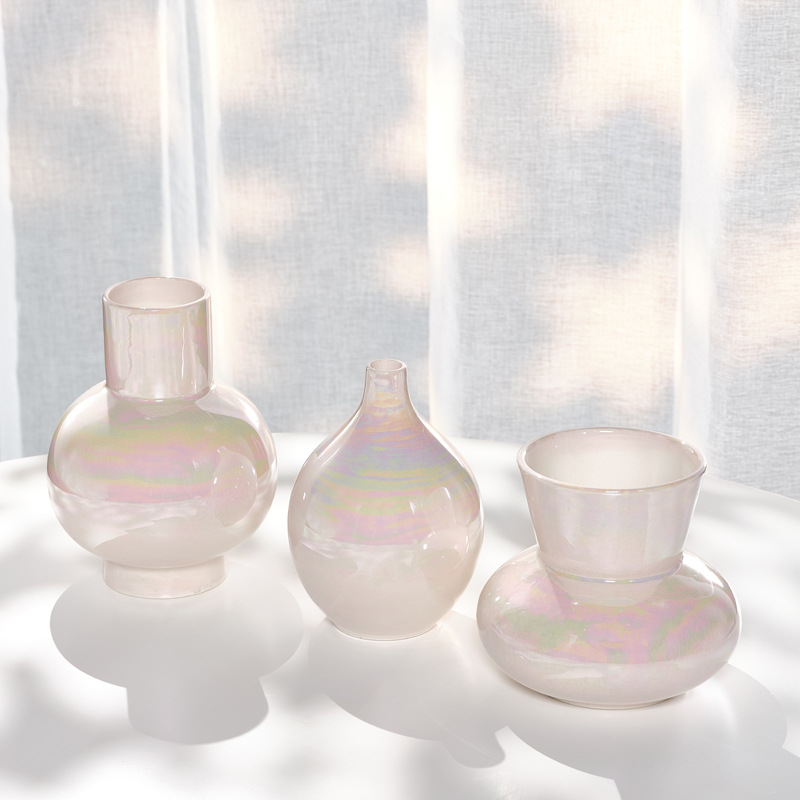 Light Luxury Fantasy Colorful Nordic Creative Ceramic Vase Art Home Living Room Flower Arrangement Desktop Modern Decoration