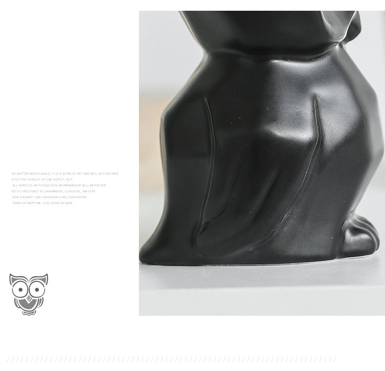 Owl Statue for Home Decor Glazed Ceramic Owl Figurine Modern Bird Figurine Owl Statue for Cabinet Fireplace Mantel Living Room Bedroom Ornaments, Owl Gifts for Owl Lover