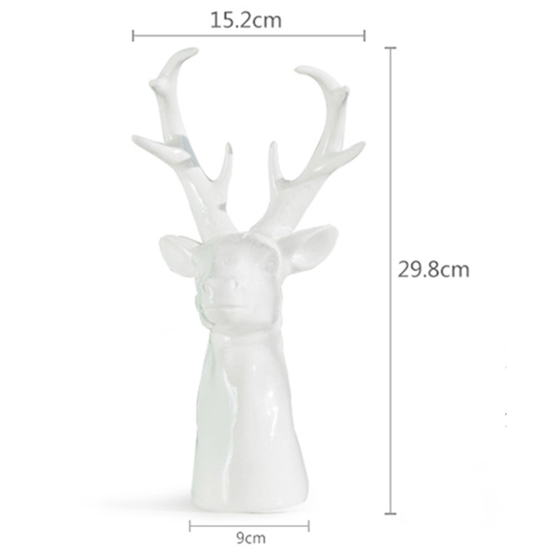 Wedding Decoration Bling Decor Wedding Centerpieces for Tables Reindeer Head Statue Deer Sculpture Office Desk Deer Head Ornament for Wine Cabinet Creative Deer Head Adornment