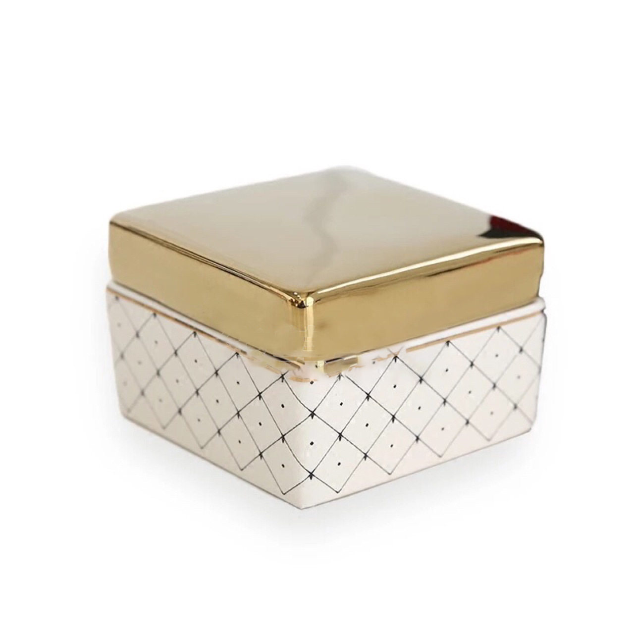 Box Ceramic Jewelry Box Round Stand Travel Jewelry Case Keepsake Storage Box Tea Storage Jar Pottery Trinket Box Watch Box Earrings Box Ceramic square Box Objects Storage Case Food